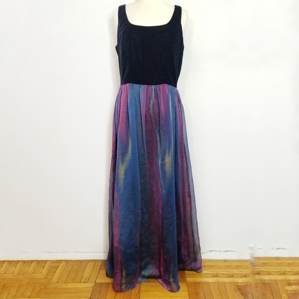 Lynn Lugo Black Velvet Long Dress 12